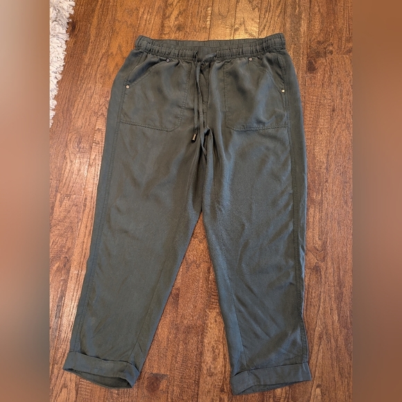 NWT LOVE & Legend Jogger Pants Lyocell olive green women's size 14 - Picture 3 of 15